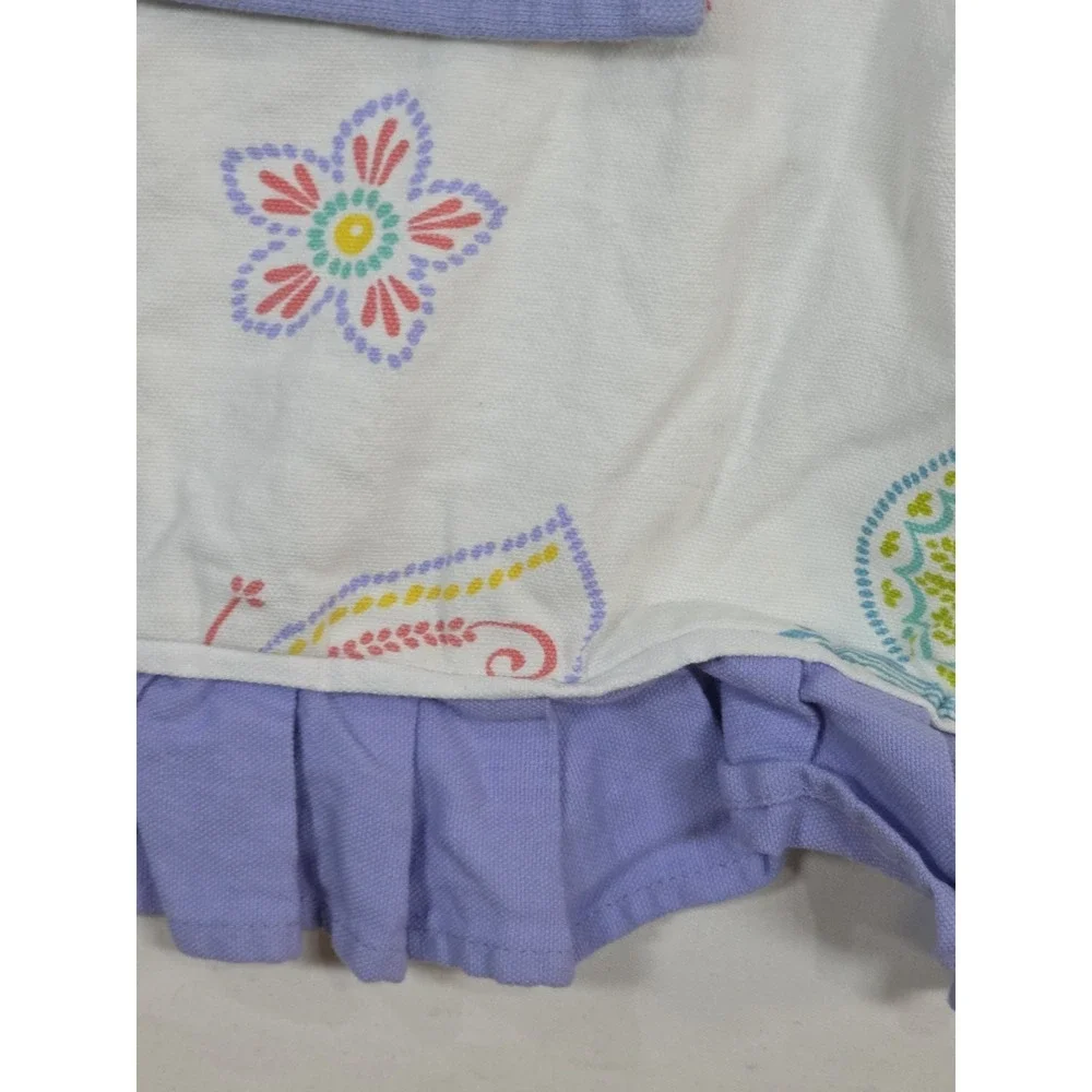 Temp-tations‎ Apron Purple Butterfly Floral Full Length Removable Towe